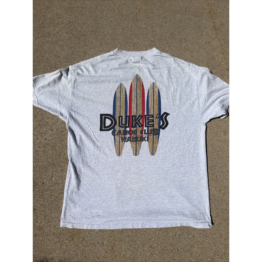 Vintage AAA Super Weight Dukes Canoe Club Waikiki Vintage Tee Shirt Size XL